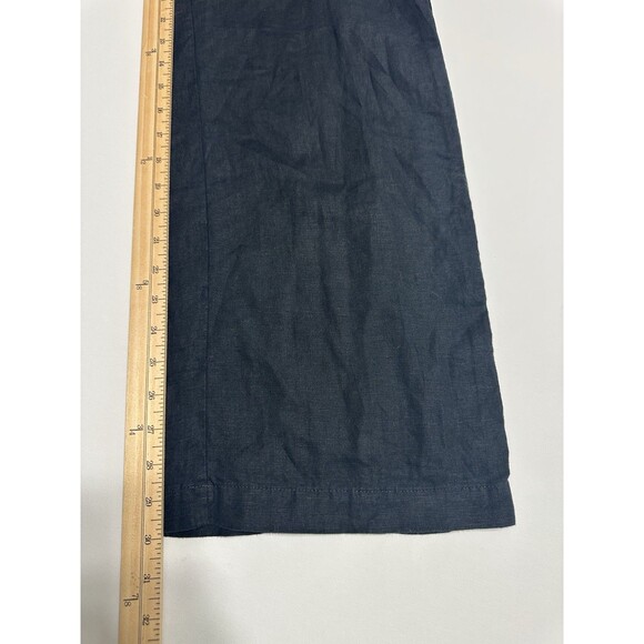 Athleta Women’s Cabo Linen Wide Leg Pants Black Size 2 Drawstring - Picture 12 of 13